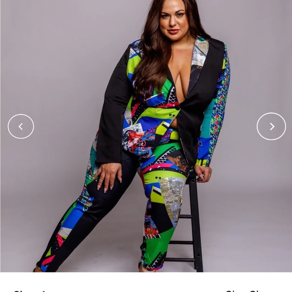BOGO!!!!POP ART BLAZER WITH STRAIGHT-LEG PANTS~ - Picture 2 of 8